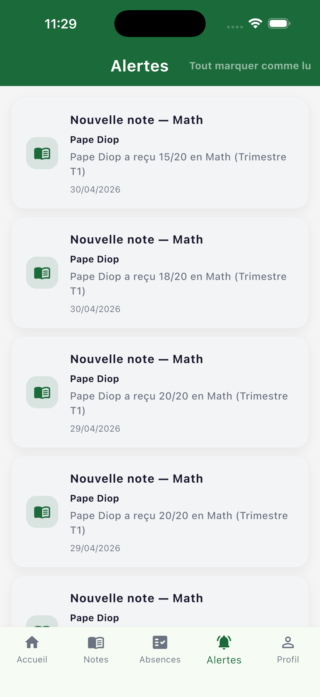 Alertes Parents