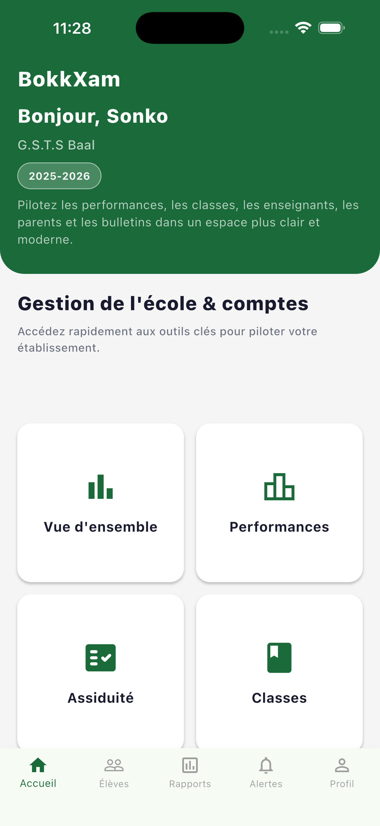 Tableau de bord Directeur